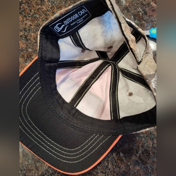 NWOT Toddler Blaze Orange and Camouflage Cap with Deer Patch - Picture 3 of 3